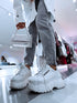 GREY mom fit denim pants HM306-6 "SMOKE"