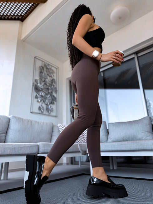 TERMO legingi "PERFECT BODY LM819" - CHOCO PRE-ORDER