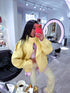 Faux Leather Jacket "PISTACHIO W5009" - YELLOW PRE-ORDER