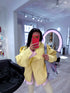 Faux Leather Jacket "PISTACHIO W5009" - YELLOW PRE-ORDER
