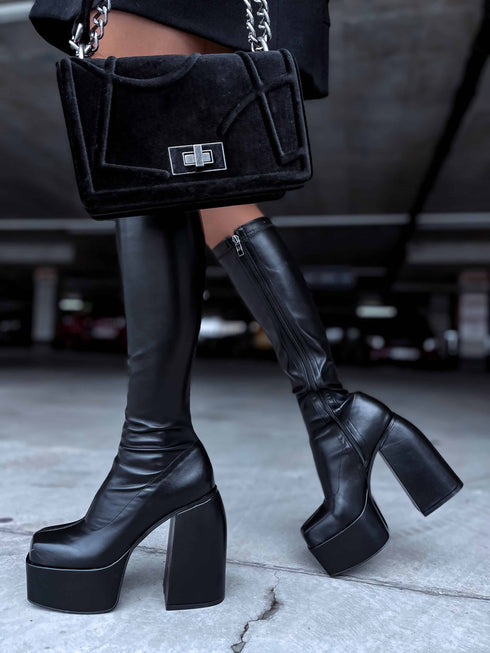 Garie platforminiai batai "HIGH" - juodi