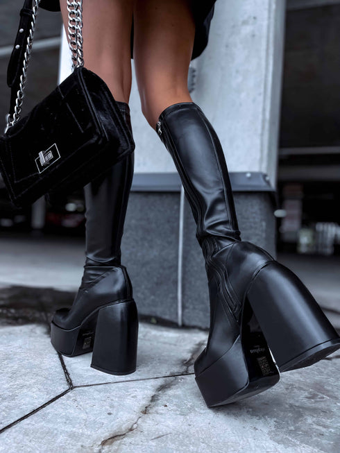 Garie platforminiai batai "HIGH" - juodi