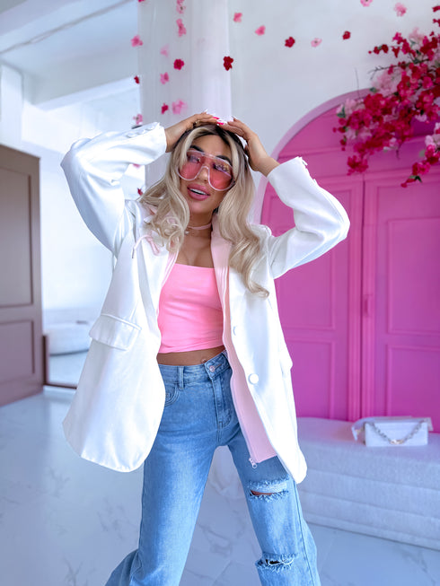 Švarkas arba džemperio užsegimas - BALTA