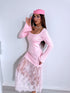 Dress with lace "HOLLYWOOD HYY571" - SOFT PINK