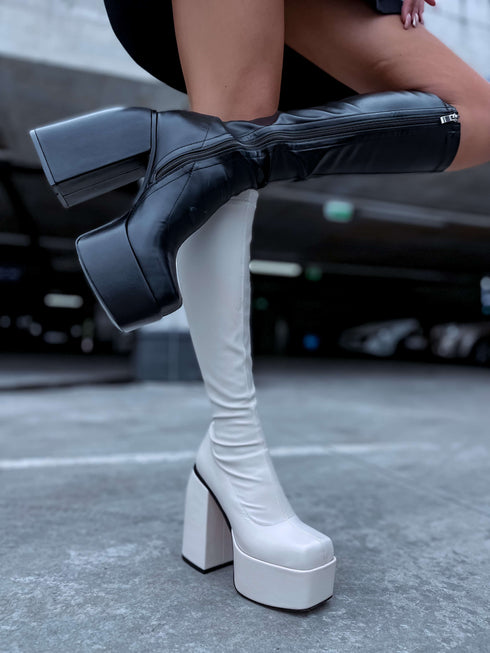 Garie platforminiai batai "HIGH" - juodi