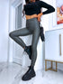 Imitation leather leggings "SEPTEMBER LEVEL UP" - HAKI