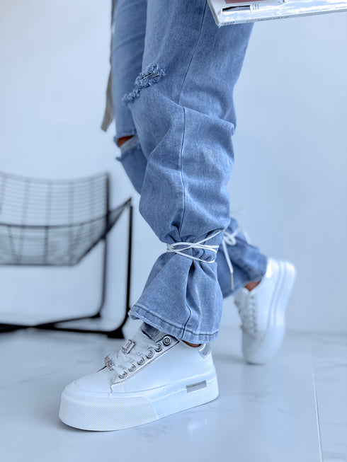 White sneakers "SILVER FOX" A88-196