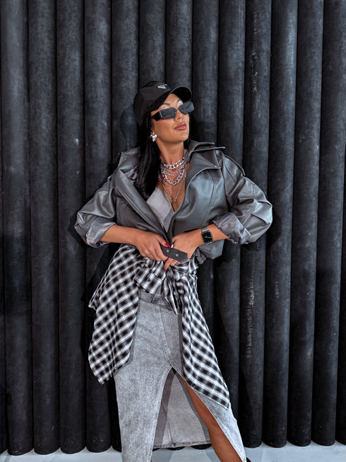 Куртка "SUGAR BAKERY 8817" - ТЕМНО-СЕРАЯ