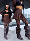 Pleated skirt "MINI ME" 2191 - CHOCO