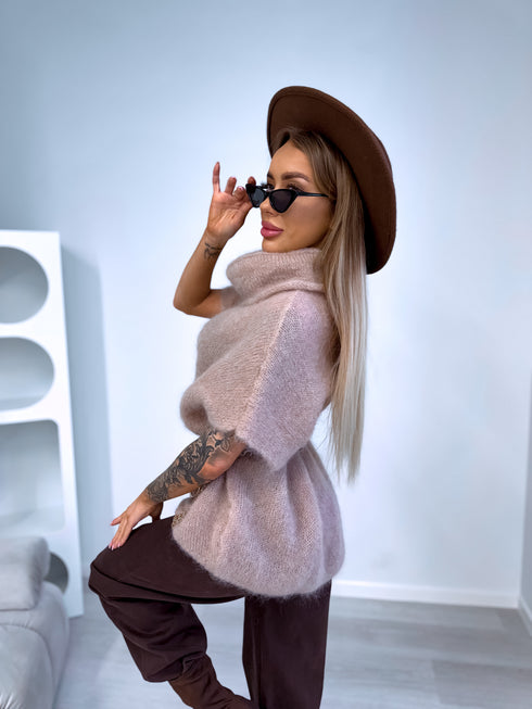 Мохеровая жилетка "SEARCH" 81027 - БЕЖЕВАЯ