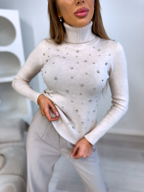 Džemperis "CRYSTAL TOUCH" JL7072 - GAIŠI BĒŠS