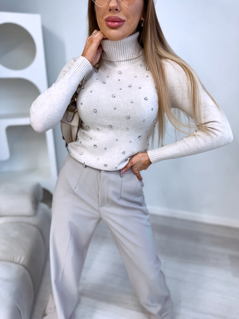 Džemperis "CRYSTAL TOUCH" JL7072 - GAIŠI BĒŠS