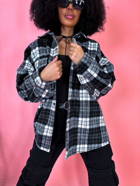 Plaid shirt "RAINY DAY" VMC58 - BLACK