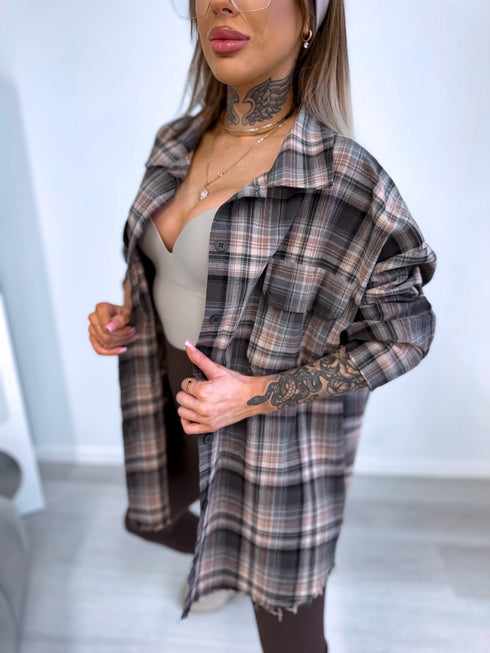 "Arctic Plaid DM2191" languotas marškiniai - CHAKI ARBA SMĖLIO SPALVOS