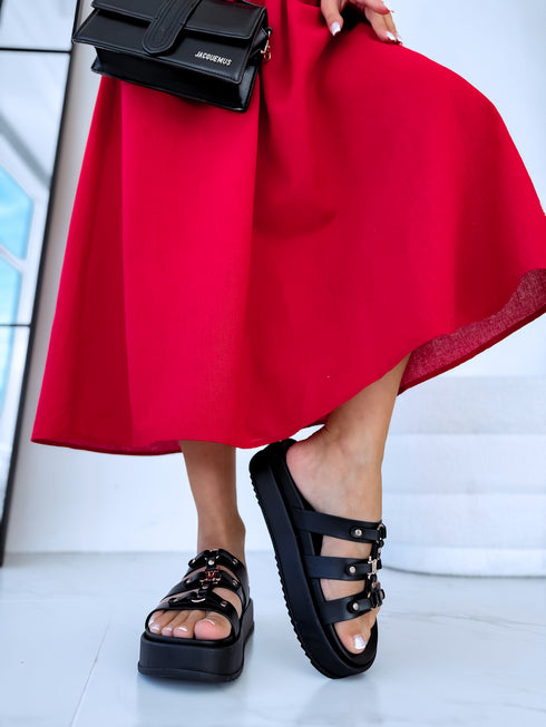 Slippers "GOLDEN" CK05 - BLACK