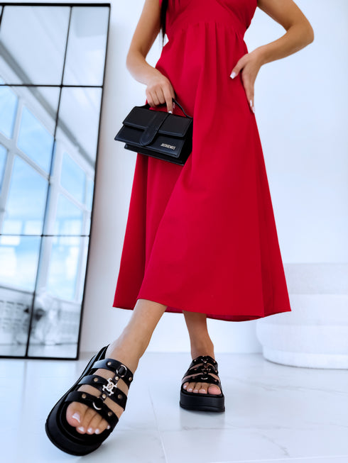 Slippers "GOLDEN" CK05 - BLACK