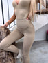 THERMO leggings "CLIMB" LM88212 - DARK BEIGE