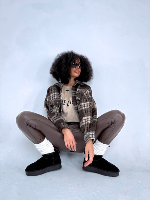 Striped blouse "RAINY DAY" ME219- BROWN