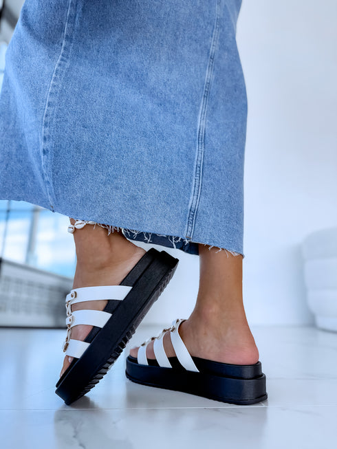 Slippers "GOLDEN" CK05 - WHITE