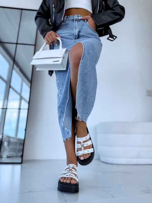 Slippers "GOLDEN" CK05 - WHITE