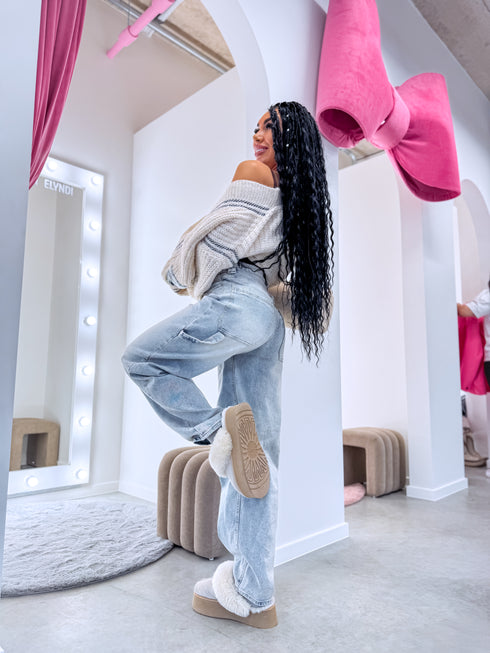 Džinsai "PASTEL TIDE" T6077 - ŠVIESIAI MĖLYNA