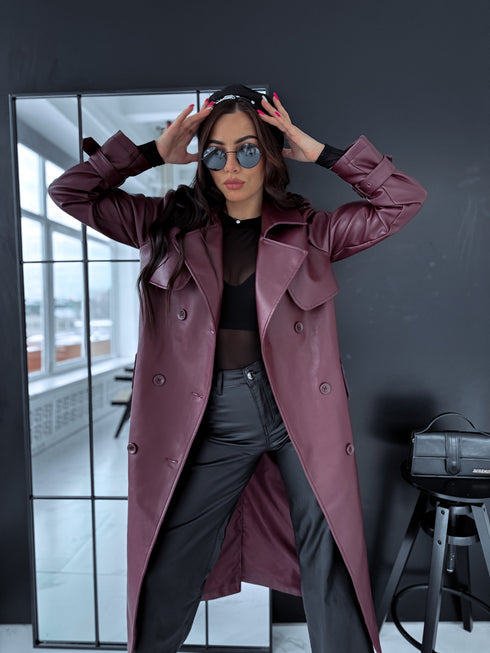 BORDO, ādas imitācijas trencis "POWER" FL08