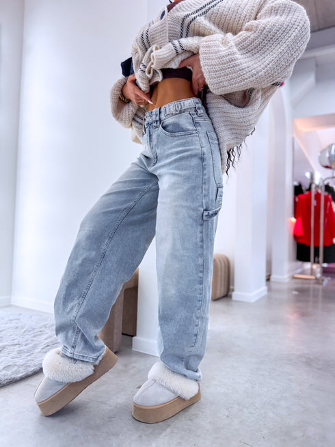 Džinsai "PASTEL TIDE" T6077 - ŠVIESIAI MĖLYNA