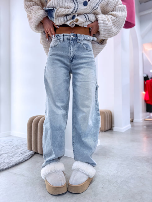 Džinsai "PASTEL TIDE" T6077 - ŠVIESIAI MĖLYNA