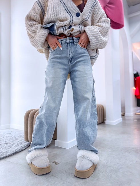 Džinsai "PASTEL TIDE" T6077 - ŠVIESIAI MĖLYNA