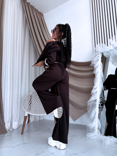 "MAJORY 74" komplekts - žakete + bikses - CHOCO