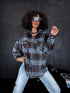 Plaid shirt "RAINY DAY" VMC58 - DARK BLUE