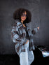 Plaid shirt "RAINY DAY" VMC58 - DARK BLUE