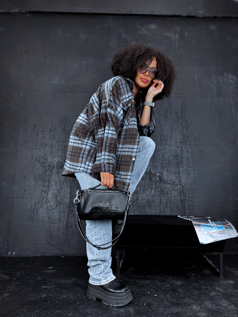 Plaid shirt "RAINY DAY" VMC58 - DARK BLUE