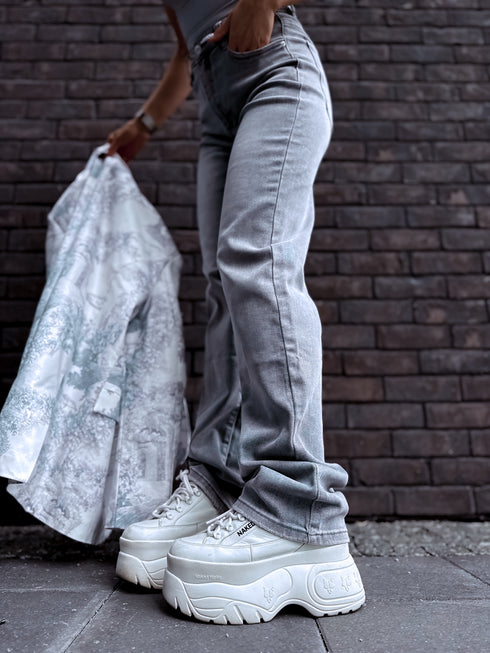 EXTRA LONG džinsai "EXTRA T6272-5" - šviesiai pilkos