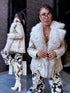 Light Beige Jacket with Beige Fur "LUX FUR" FL47