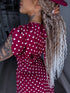 DOTTED dress "TOO MUCH" 1367 - BORDEAUX