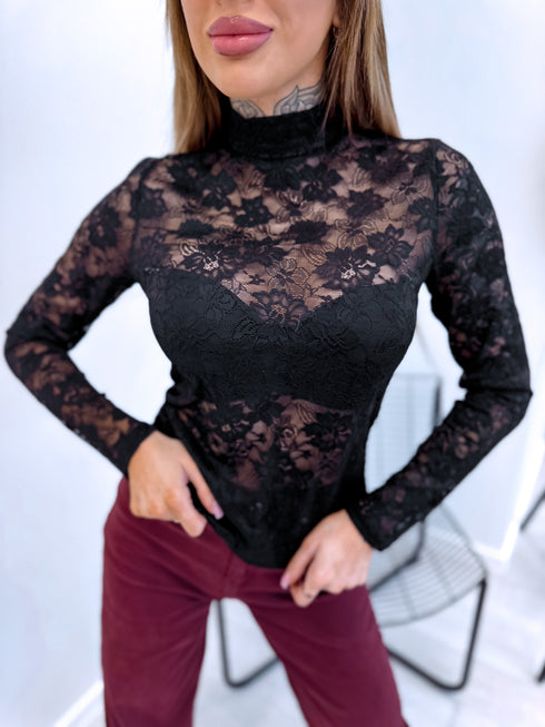 Эластичный топ "COLLECTION" HS10082 - ЧЕРНЫЙ