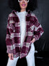 Plaid shirt "RAINY DAY" VMC58- BURGUNDY