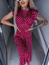 DOTTED dress "TOO MUCH" 1367 - BORDEAUX