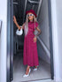 DOTTED dress "TOO MUCH" 1367 - BORDEAUX