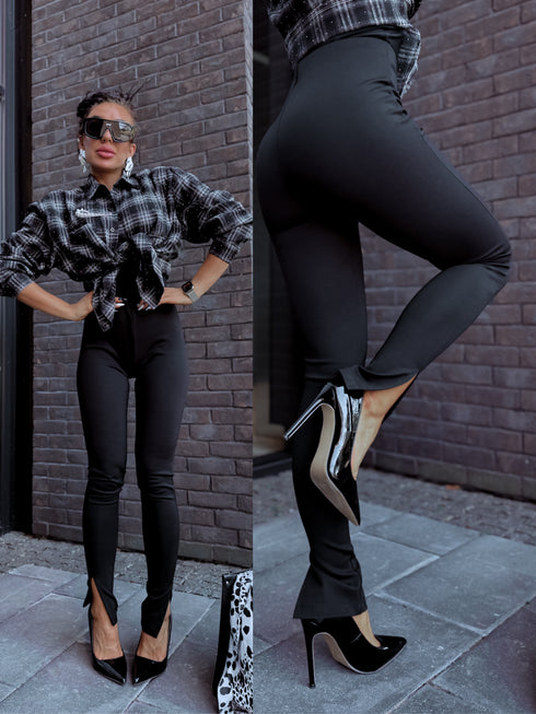 Juodi, LUX leginsai su plyšiais LM1173