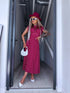 DOTTED dress "TOO MUCH" 1367 - BORDEAUX