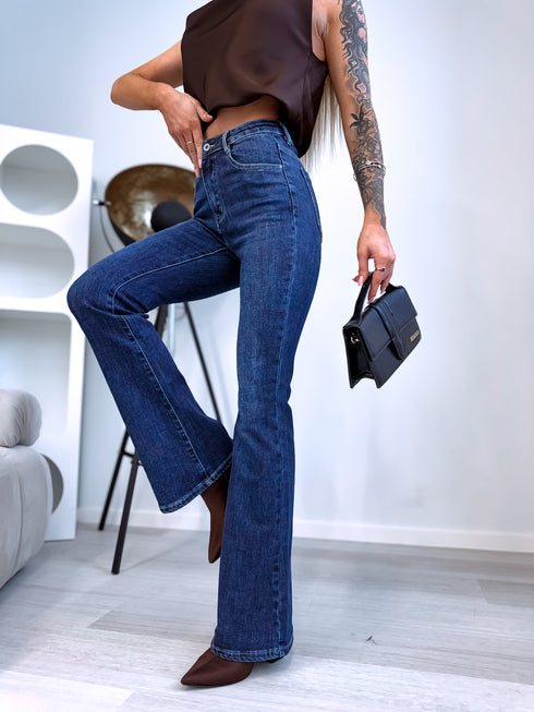 Džinsa bikses "NO CONTROL" HM6156-6 - TUMŠI ZILAS