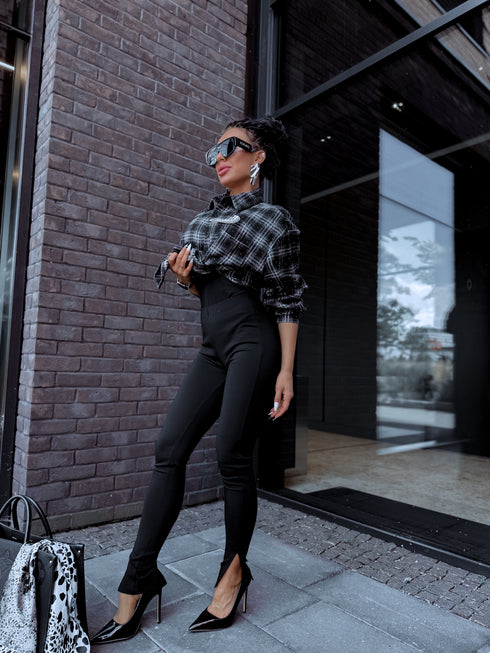 Melni, LUX legingi ar šķēlumiem LM1173