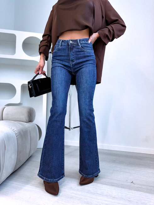 Džinsa bikses "NO CONTROL" HM6156-6 - TUMŠI ZILAS