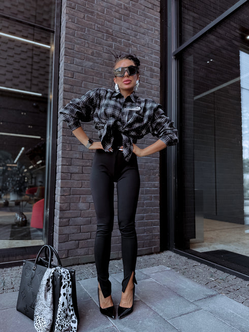 Melni, LUX legingi ar šķēlumiem LM1173