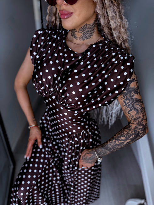 PUNKTOTA kleita "TOO MUCH" 1367 - CHOCO