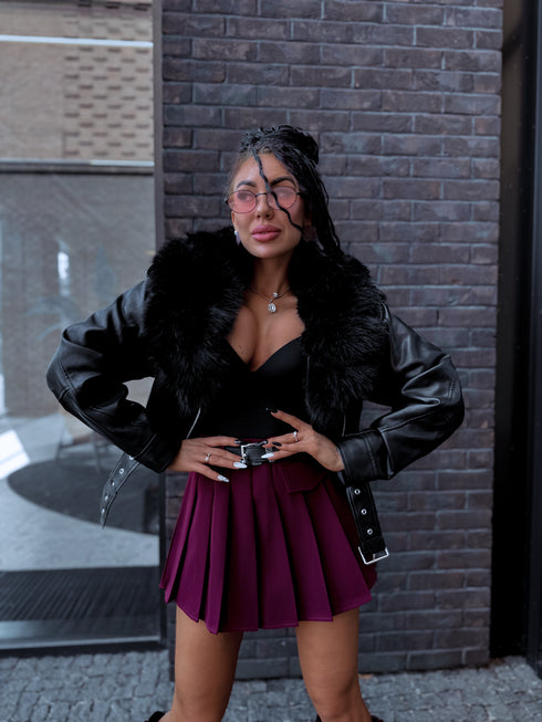 MELNA virsjaka ar melnu pūku "SAPPHIRE" CV2183