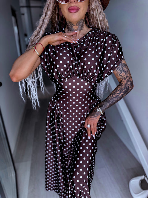 PUNKTOTA kleita "TOO MUCH" 1367 - CHOCO