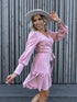 Eleganta mini kleita "DEBESMANNĀ"-PŪDERROZĀ